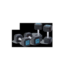 Load image into Gallery viewer, PREMIUM SQAURE RUBBER DUMBBELL