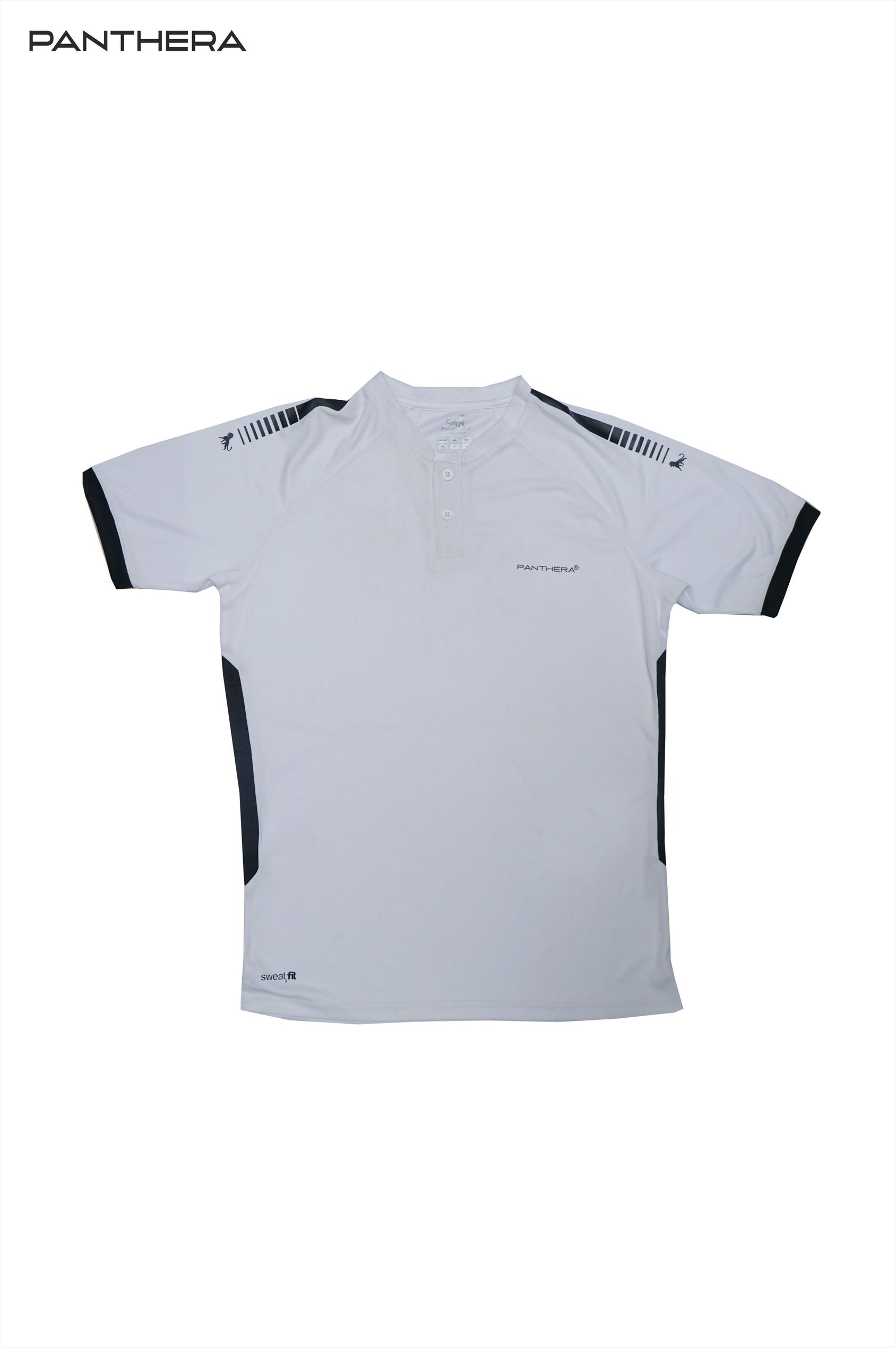 GOLF T-SHIRT BAN COLLAR (WHITE)