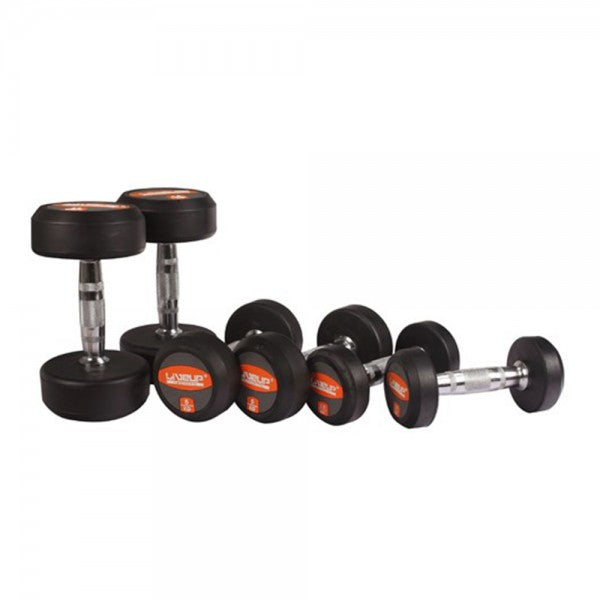 LIVEUP DELUXE RUBBER DUMBBELLS